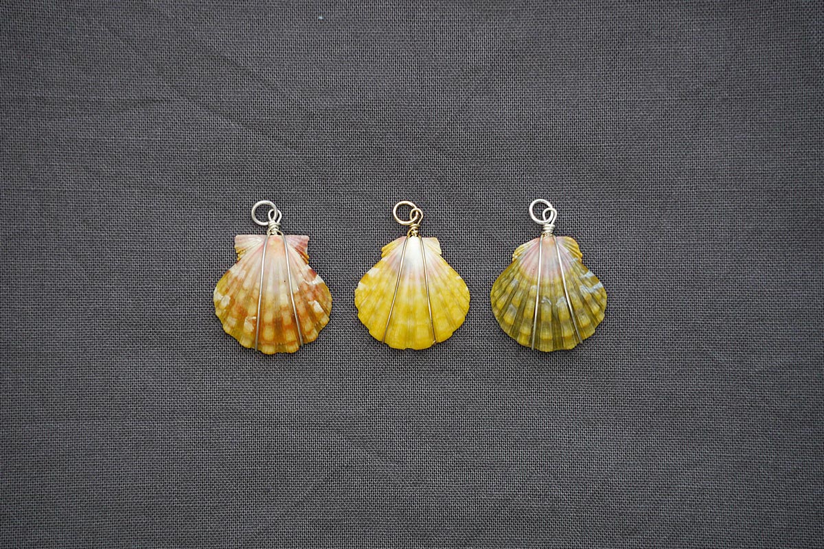 hawaiian sunrise shell pendants